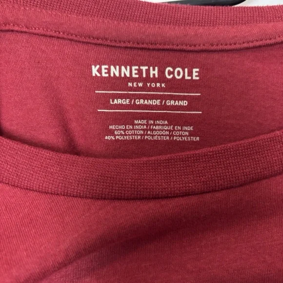 Kenneth Cole New York T Shirt Long Sleeve Red Size Large - Picture 5 of 6